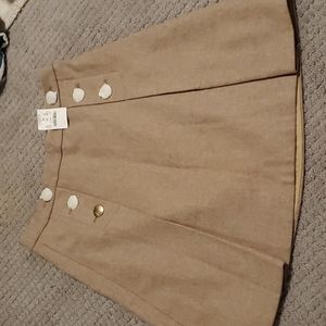 J.crew Tweed pencil skirt with gold buttons size 2